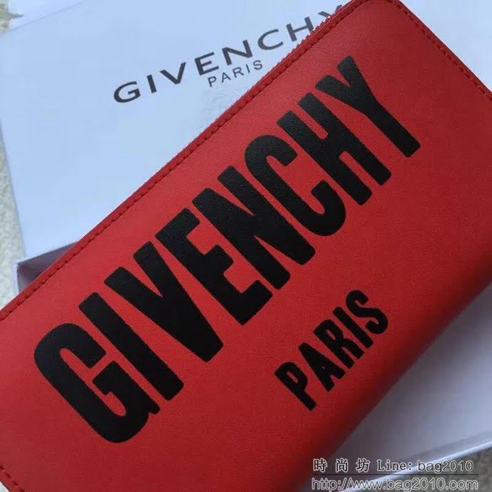 GlVENCHY紀梵希 2018最新 熱賣款式 專櫃品質 頂級進口牛皮 原版五金 拉鏈錢包 091888  tsg1053